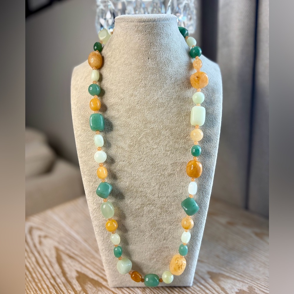 Jay King DRT Jade + Chalcedony Necklace